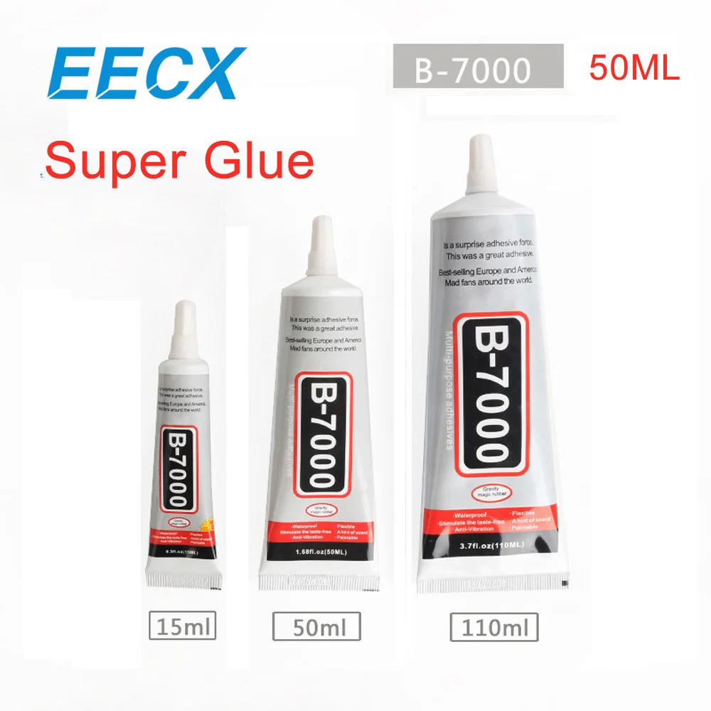 

50ml Super Glue Nail Gel B7000 Glue Best B-7000 Multi Purpose Glue Adhesive Epoxy Resin Diy Crafts Glass Touch Screen Cell Phone
