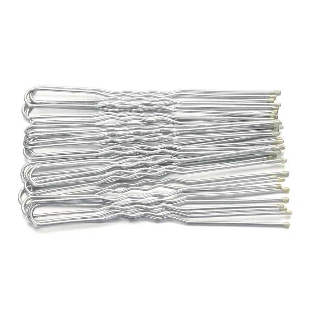 7cm silver 20 шт./лот 5/7 см 4 Цвета U образный заколка для волос, заколки невидимки для волос металлическая заколка для укладки женских волос инструменты аксессуары Плетеный аксессуар для волос - Цвет: 7cm silver