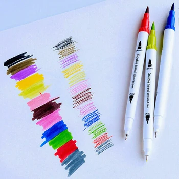 

New Hot Watercolor Brush Pens Set Dual Tips Soft Fine Art Markers Graffiti Drawing Pen