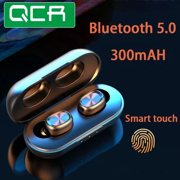 

B5 TWS Bluetooth Wireless Earphone 5.0 Touch Control Earbuds Waterproof 9D Stereo Music Headset 300mAh Power Bank