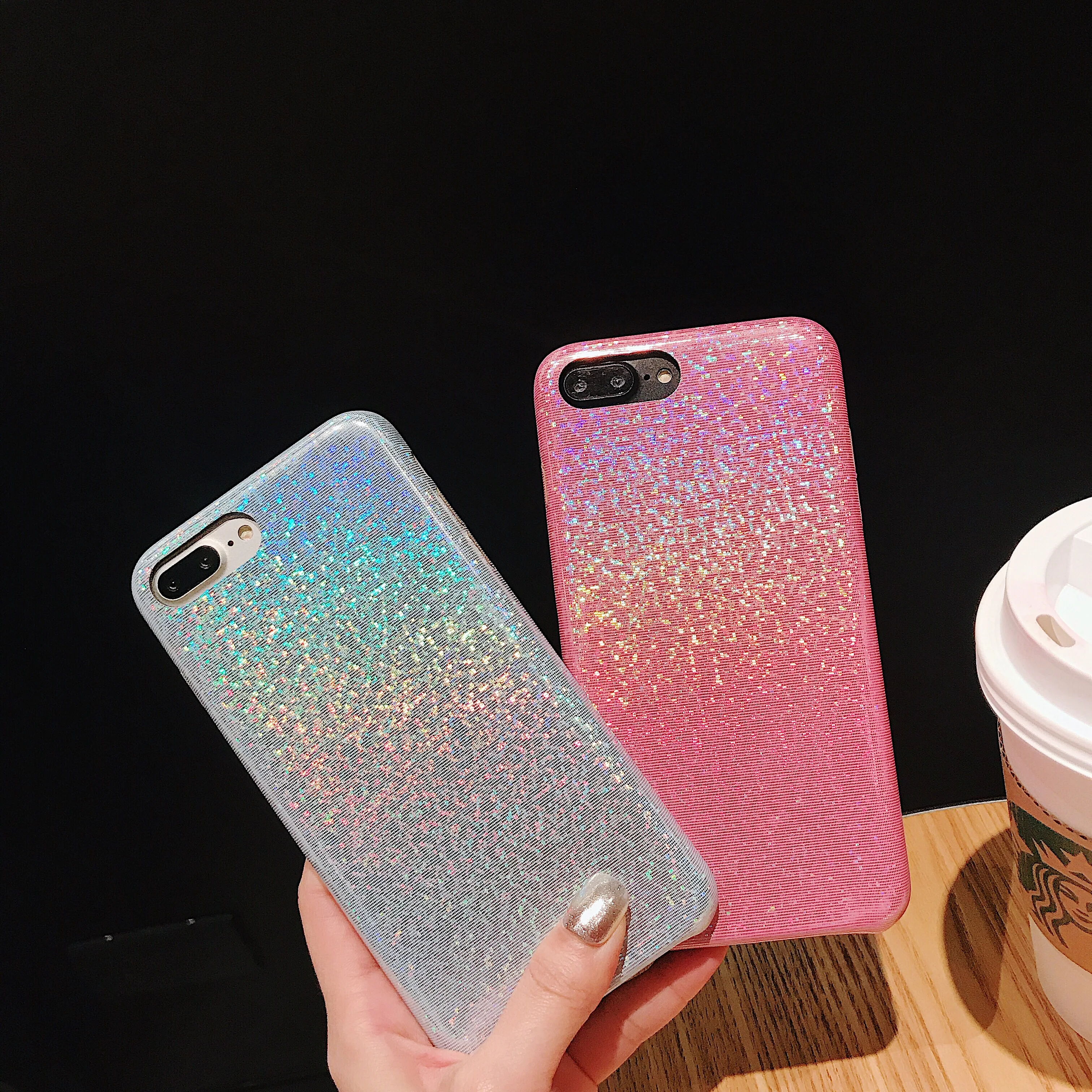 

Case For Redmi Note5 Pro Note6 Note7 Cover Korean Gradient Laser Ring Stand Shiny Soft TPU Girly Cases For Xiaomi Mi9 Note5 Case