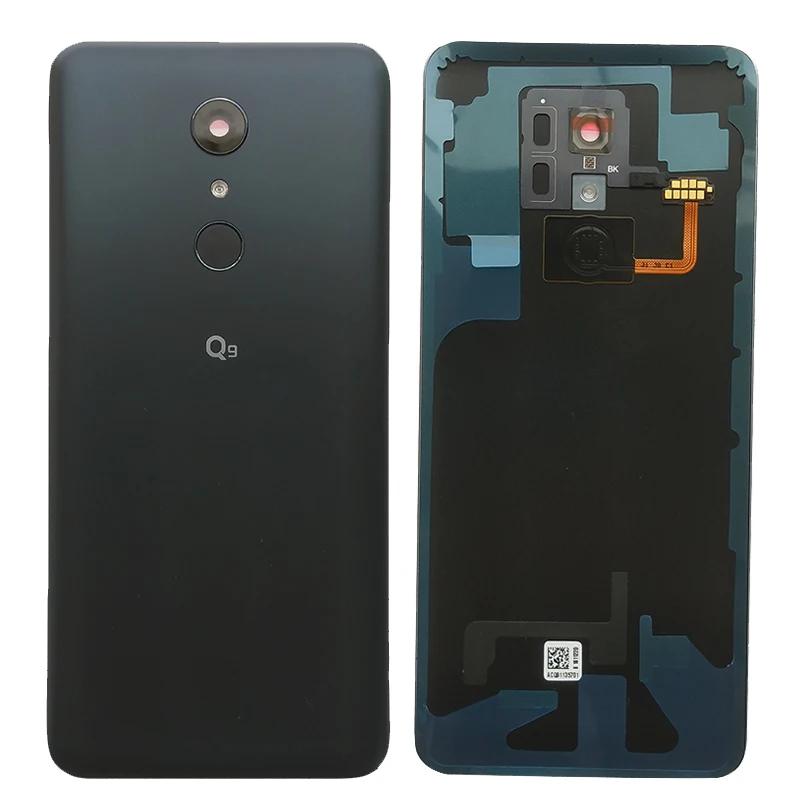 ZUCZUG стеклянный чехол для батареи для LG Q9, задний корпус, чехол с объективом для камеры+ светильник-вспышка+ логотип