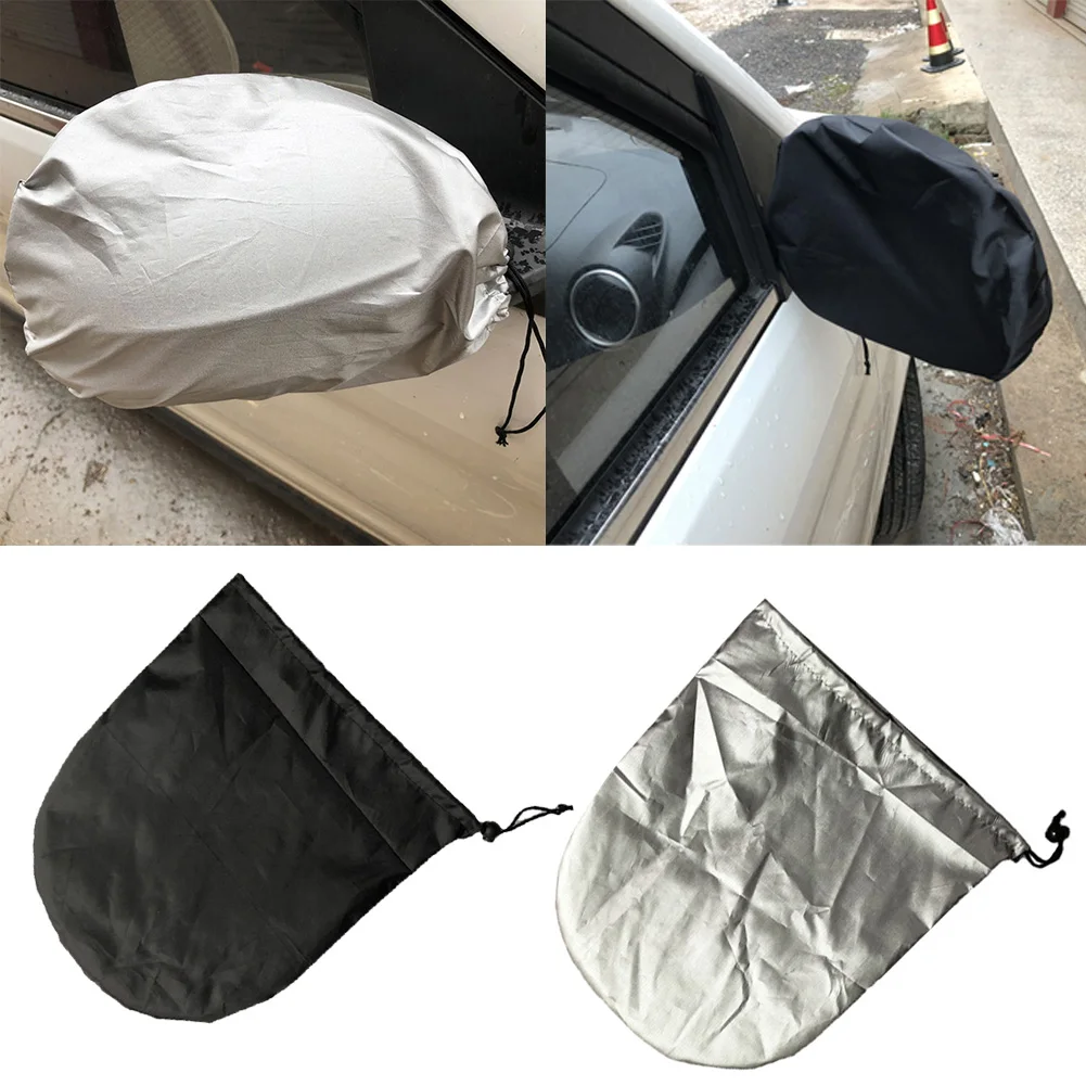 

1 Pair Auto Car Side Mirror Protective Cover Waterproof Coated Oxford Fabric Weather-proof Ice Snow Universal