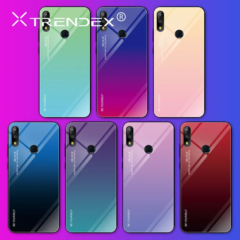 

Gradient Tempered Glass Case For ASUS Zenfone Max Pro M2 ZB631KL ZB633KL M1 ZB601KL ZB602KL Shockproof Hybrid Cover Funda Coque