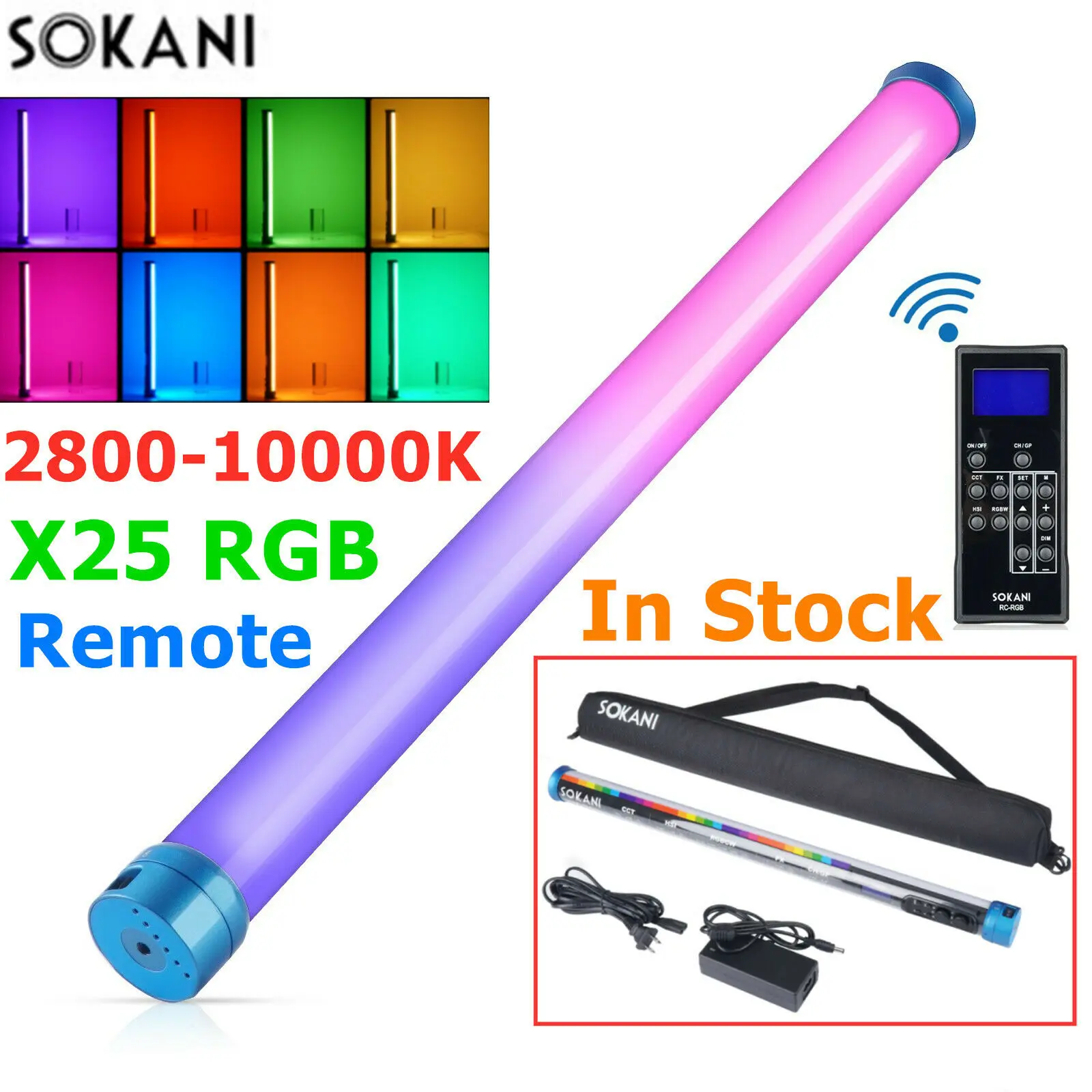 В наличии! Двухцветный светодиодный RGB-светильник SOKANI X25 портативная ручная