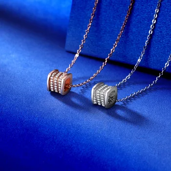 

Clavicle Chain S925 Sterling Silver Square Necklace Women's Non-Mainstream Design Light Luxury Pendant All-match Clavicle Chain