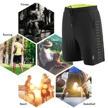 5 Размеры 2-в-1 Для мужчин, шорты для бега дышащая быстросохнущая тренировки для бега, езды на велосипеде, спортивные шорты, шорты для женщин с более лайнер