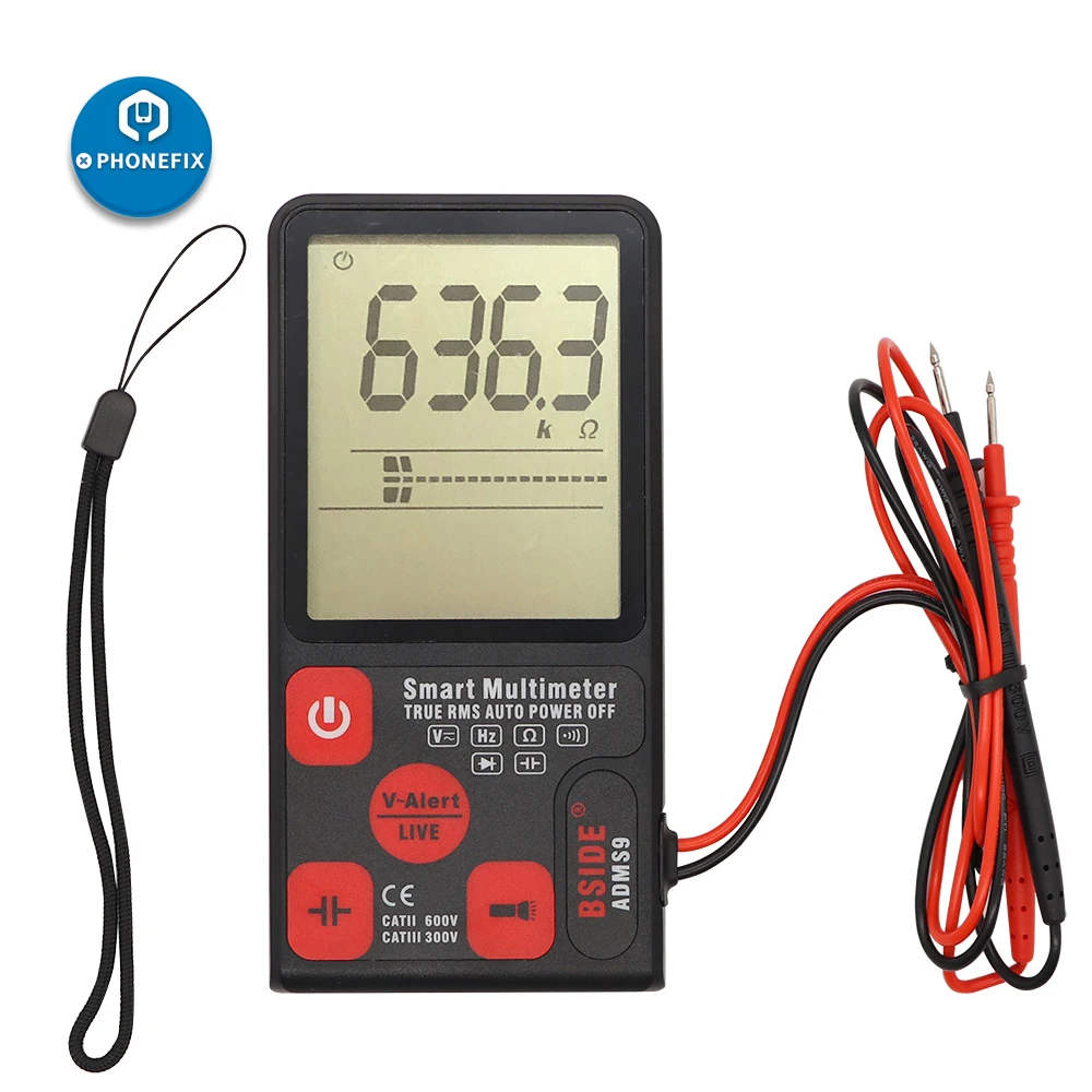 Multim/ètre num/érique portable avec /écran LCD 3,5 3 lignes Voltm/ètre AC DC Tension NCV R/ésistance Ohm Hz