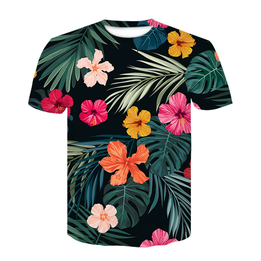 Brand rose Flower T shirt Green Leaves Tops Weeds Shirts Fashion Clothes Clothing Tees Men 3d T shirt Mens Tee Cool Tee