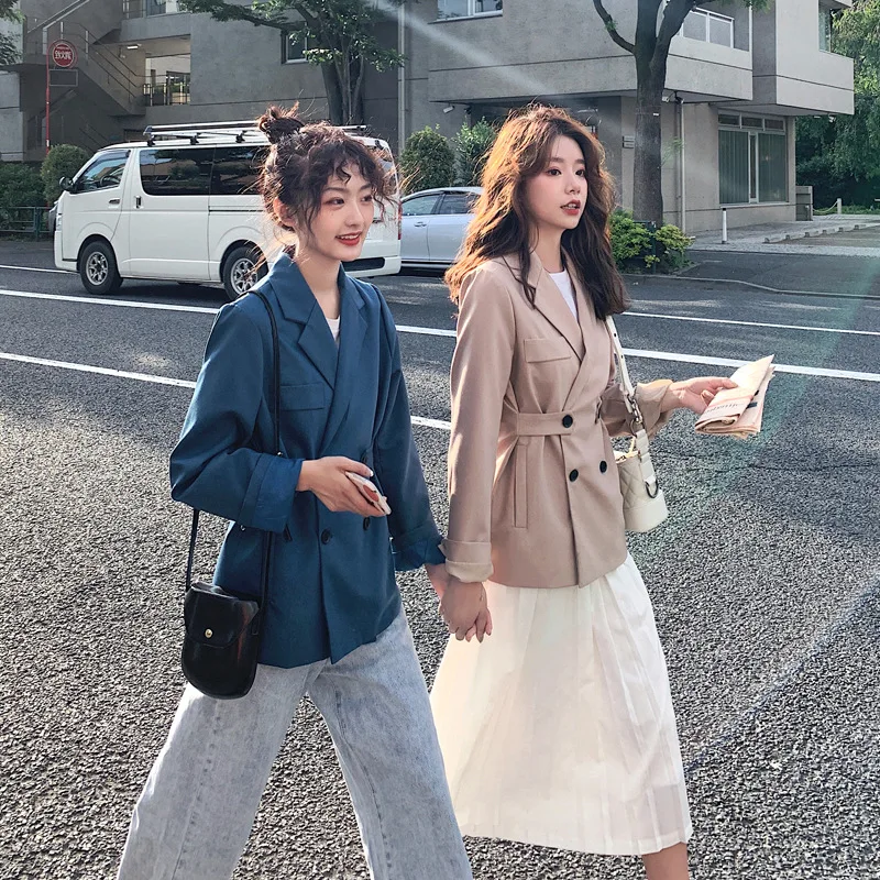 

Photo Shoot Sense of Design Non-mainstream Suit Jacket Women's Loose-Fit Korean-style Short INS Fashion 2019 Early Autumn New St