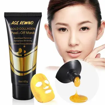 

Unisex 24K Gold Blackhead Remover Tearing Face Mask Treatment Cream Acne Oil-control Pore Shrink skin care Whitening V8S4
