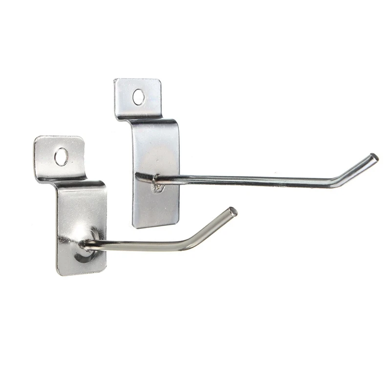 

50 X Slatwall Single Hook Pin Shop Display Fitting Prong Hanger 50mm & 100Mm