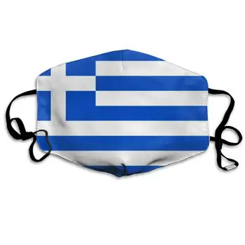 

NiYoung Women Men Teens Washable Reusable Face Masks with Elastic Ear Loop, Anti Dust Pollution Face Mask (Greece Flag)