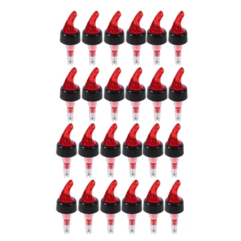 

24 Pack Measure Liquor Pourer, Auto Measuring Shot Chamber Pourer Pour Spout Stopper For Liquor Wine