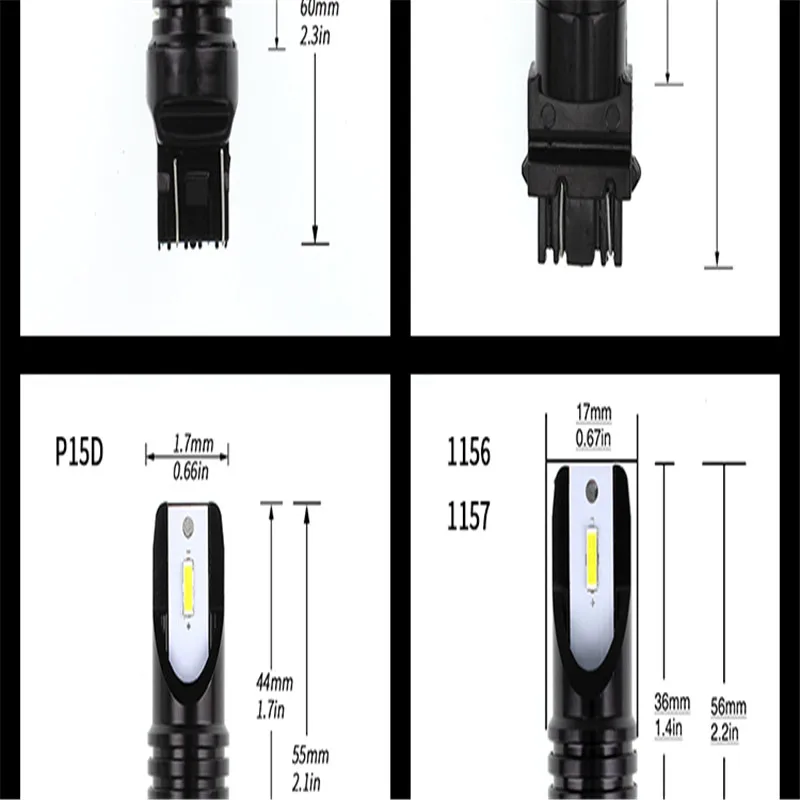 1 шт. 1156 светодиодный P21W BA15S Canbus PY21W BAU15S 12/24V T20 7440 3157/3156 светодиодный для автомобиля Поворотная сигнальная лампа фонарь стоп-сигнала не Hyperflash