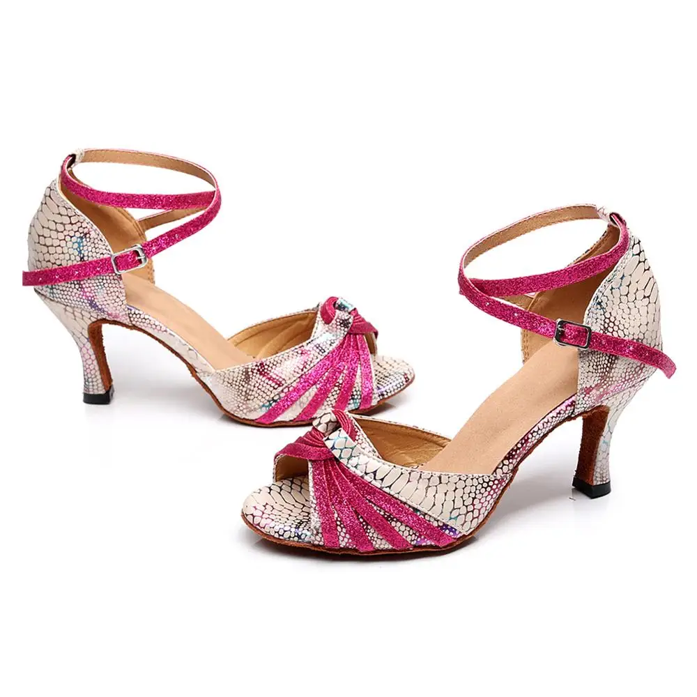 Женские туфли для латиноамериканских танцев SWDZM танцевальные из змеиной кожи