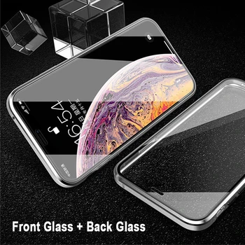 

360 Full Body Case For iPhone XR XS Max 8 Plus 7 X iPhone8 6 6s Case double sided Tempered Glass Flip Cover Magnet Magnetic
