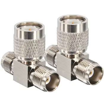 

10 Pieces TNC Male Female Connectors TNC Male to Double Female T Type TNC Coaxial Connectors RF Coax Connector