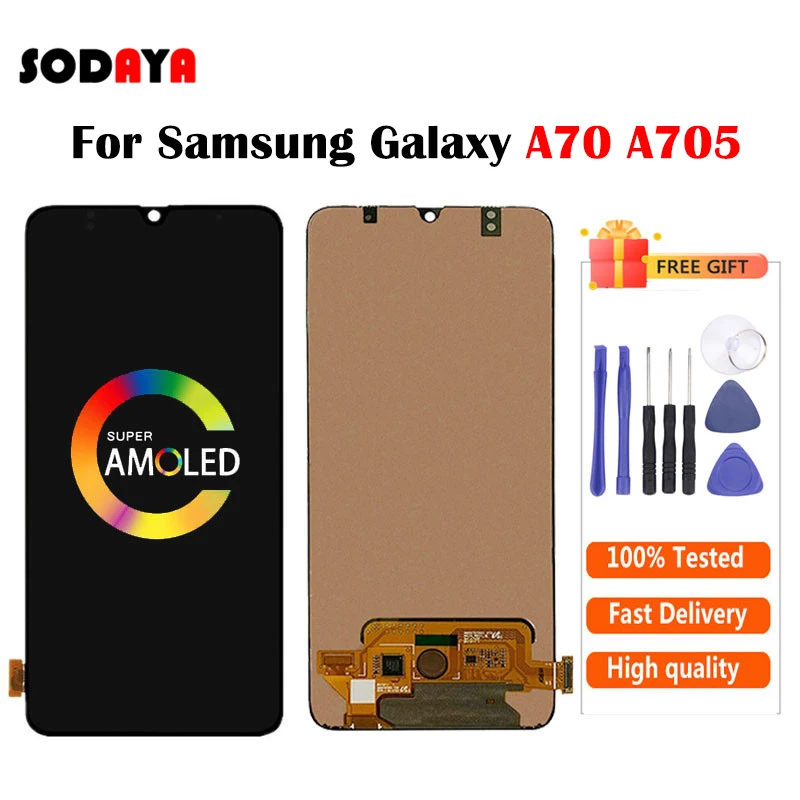 6.7'' For Samsung Galaxy A70 Display A705 A705F SM-A705F LCD + Touch Screen Digitizer Assembly Free Shipping | Мобильные