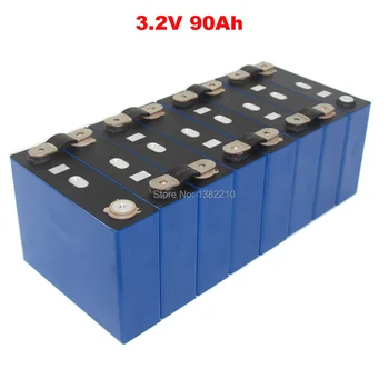 

8PCS/Lot 3.2V 90Ah LiFePO4 Prismatic Cell Max 2C 180A Discharge For EV Battery Pack With BUS BARS