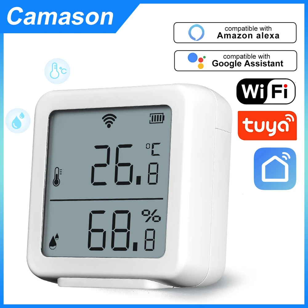 Датчик температуры и влажности Camason Tuya Wi-Fi гигрометр термометр детектор