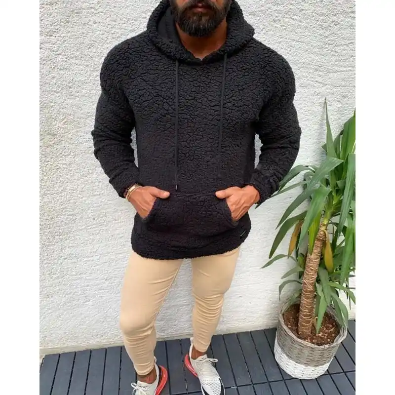 hooded sherpa sweater
