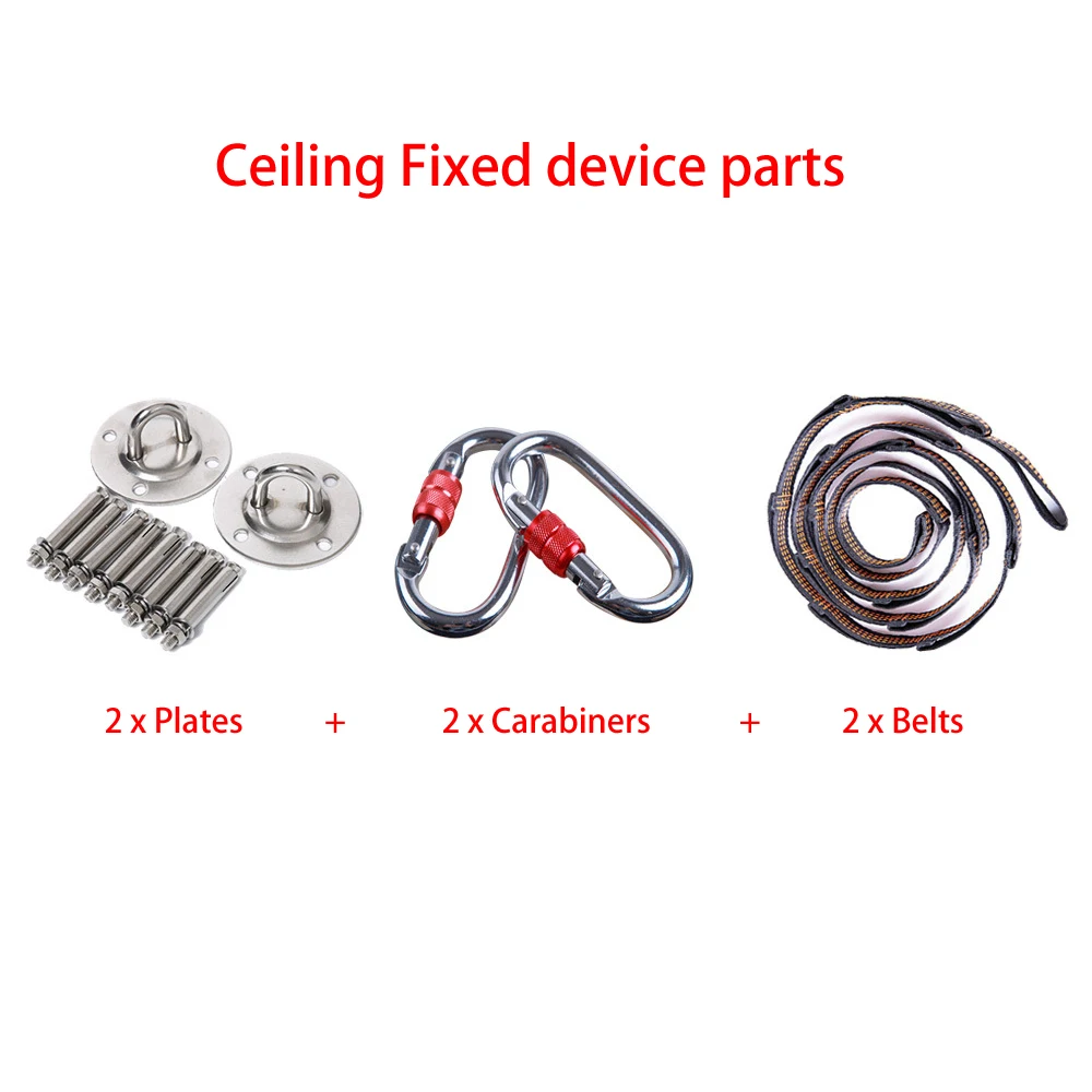 5*2,8 м высокопрочный Воздушный Гамак для йоги, качающаяся кровать, Антигравитационные пояса для йоги, инверсия для йоги, гамак для тренажерного зала, домашние упражнения, фитнес - Цвет: Fixed Device