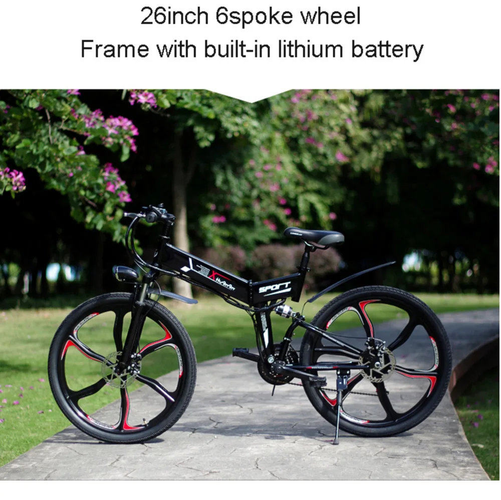 Flash Deal - 21 26 - Inch Folding Electric Bike Speed Mountain Bike 48v Lithium Mini Long Rang Ebike Battery Pack Adult Smart Lcd 3