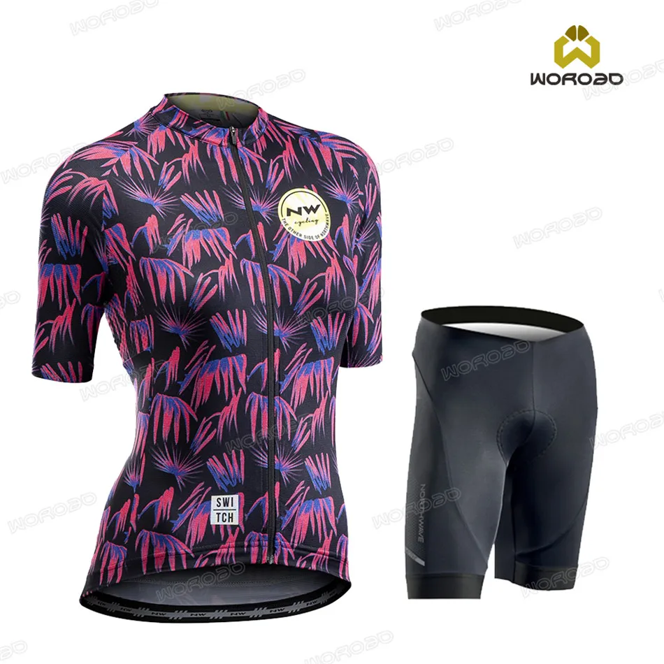 2020 Women Cycling Jersey Set NW Road Bike Clothing Summer Northwave New Pro Team Lady Short Sleeve Uniform Breathable Quick Dry