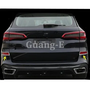 

For BMW X5 xDrive G05 2019 2020 Car body detector ABS Chrome trim back tail rear fog light lamp frame stick parts 2pcs