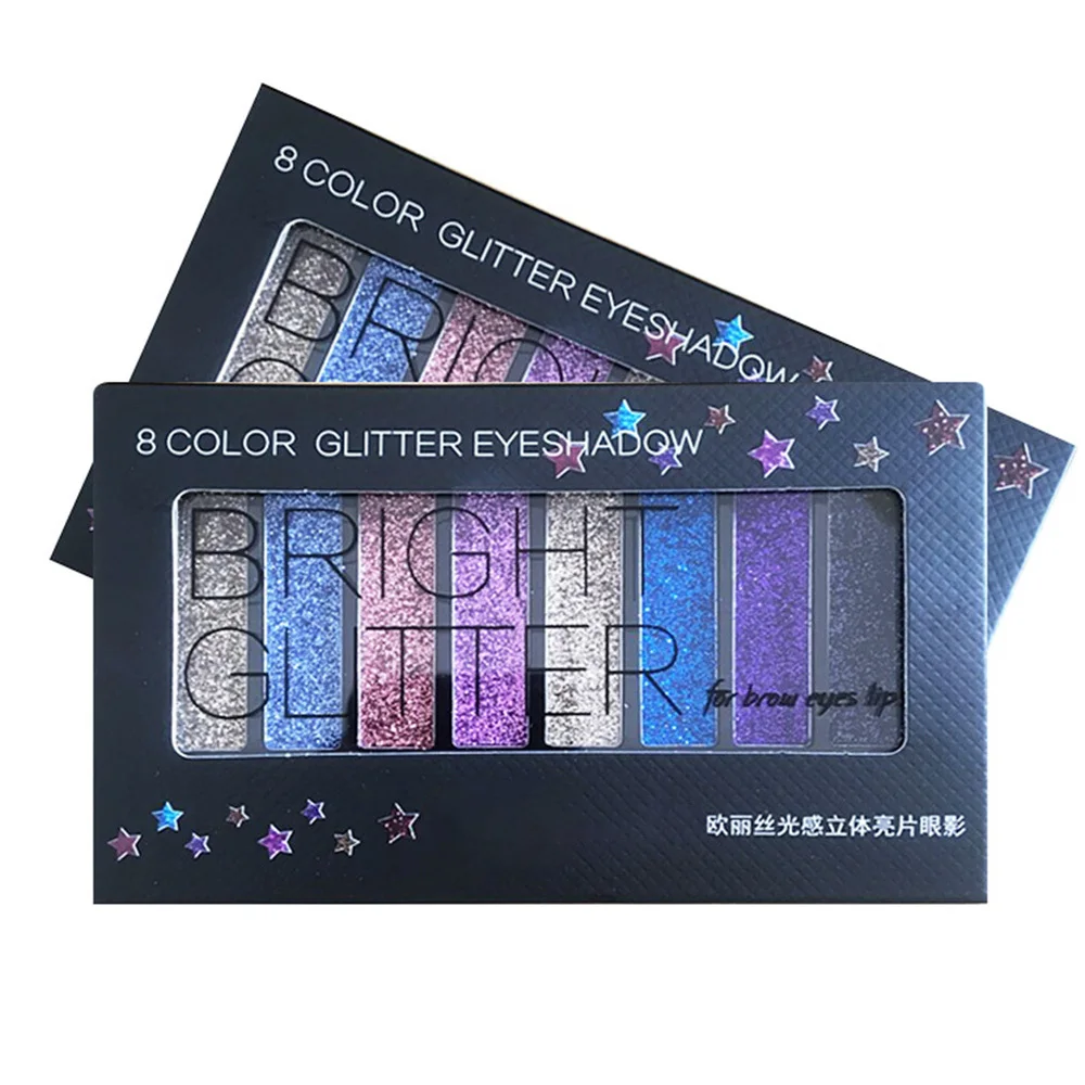 

8 Colors Sequins Fashion Eyeshadow Palette Matte Waterproof Palette Glitter Eye Shadow Long Lasting Make Up Set Cosmetics