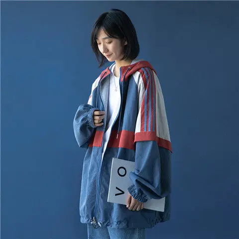 

Coat on both sides women's spring autumn 2020 new loose and versatile work wear baseball uniform
