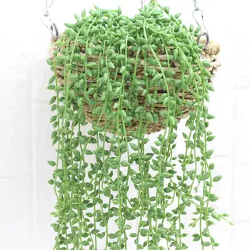 

1pc Artificial Succulents Hanging Plants Fake String Of Pearls Plant Lover Tears Plants For Home Wedding Party Garden Decor