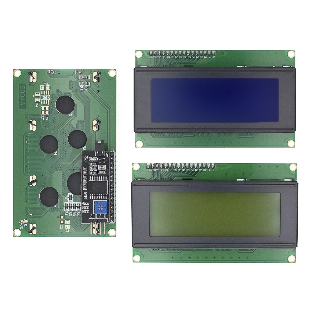 ЖК-дисплей 2004 + I2C 2004 20x4 2004A синий/зеленый экран HD44780 символьный ЖК-дисплей/w IIC/I2C последовательный интерфейс модуль адаптера для arduino