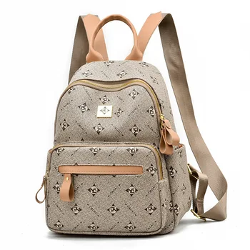 

Summer New Backpack Leather for Girls Large Pink Rucksack Women Lixury Designer Back Bag Vintage School Bags for Teenage Girls