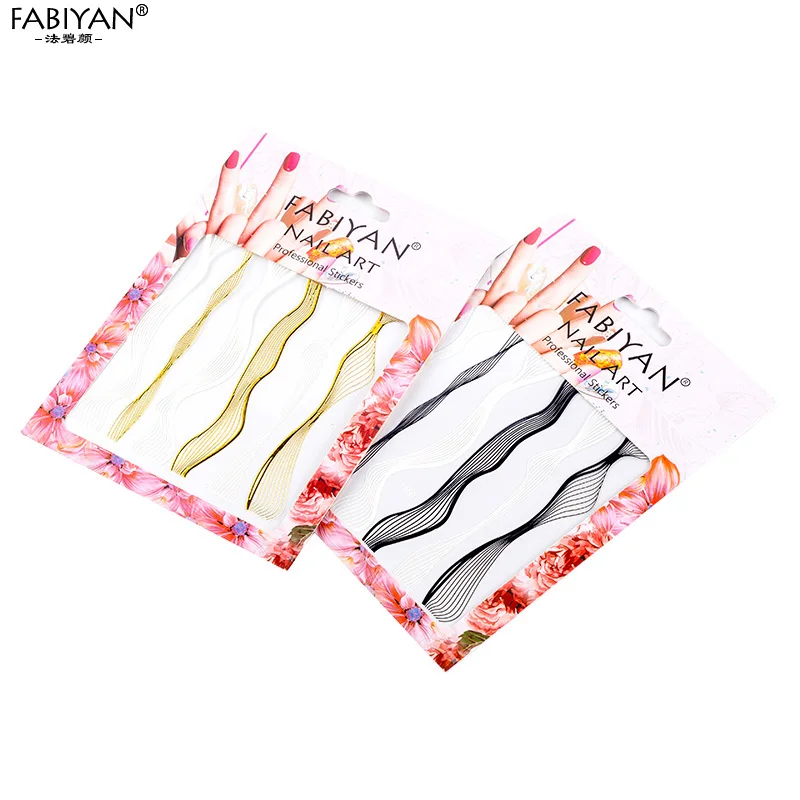 Наклейки для дизайна ногтей декоративная лента маникюра металлическая полоса