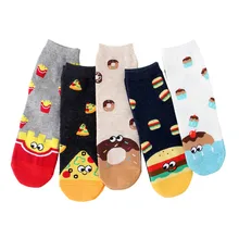 New arrival women's lovely cartoon socks spring autumn-winter funny food sock ladies and woman's art cotton socks
