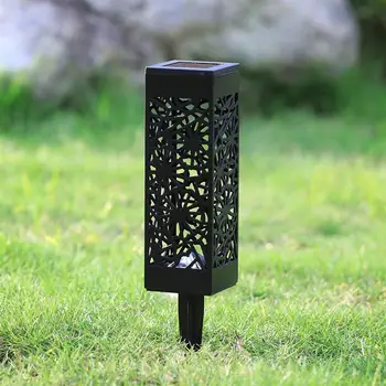 

6pcs Hollow-out Solar Lawn Light Waterproof Courtyard Lamp Ground Plug Light Landscape Light for Outside Out