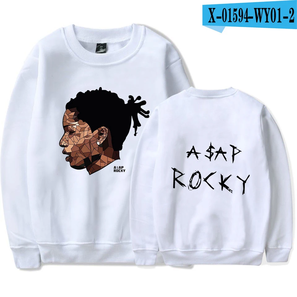 ASAP ROCKY толстовки осенние модные толстовки Большие размеры, для мужчин теплое флисовое пальто мужские брендовые хип хоп оптом Топы - Цвет: white