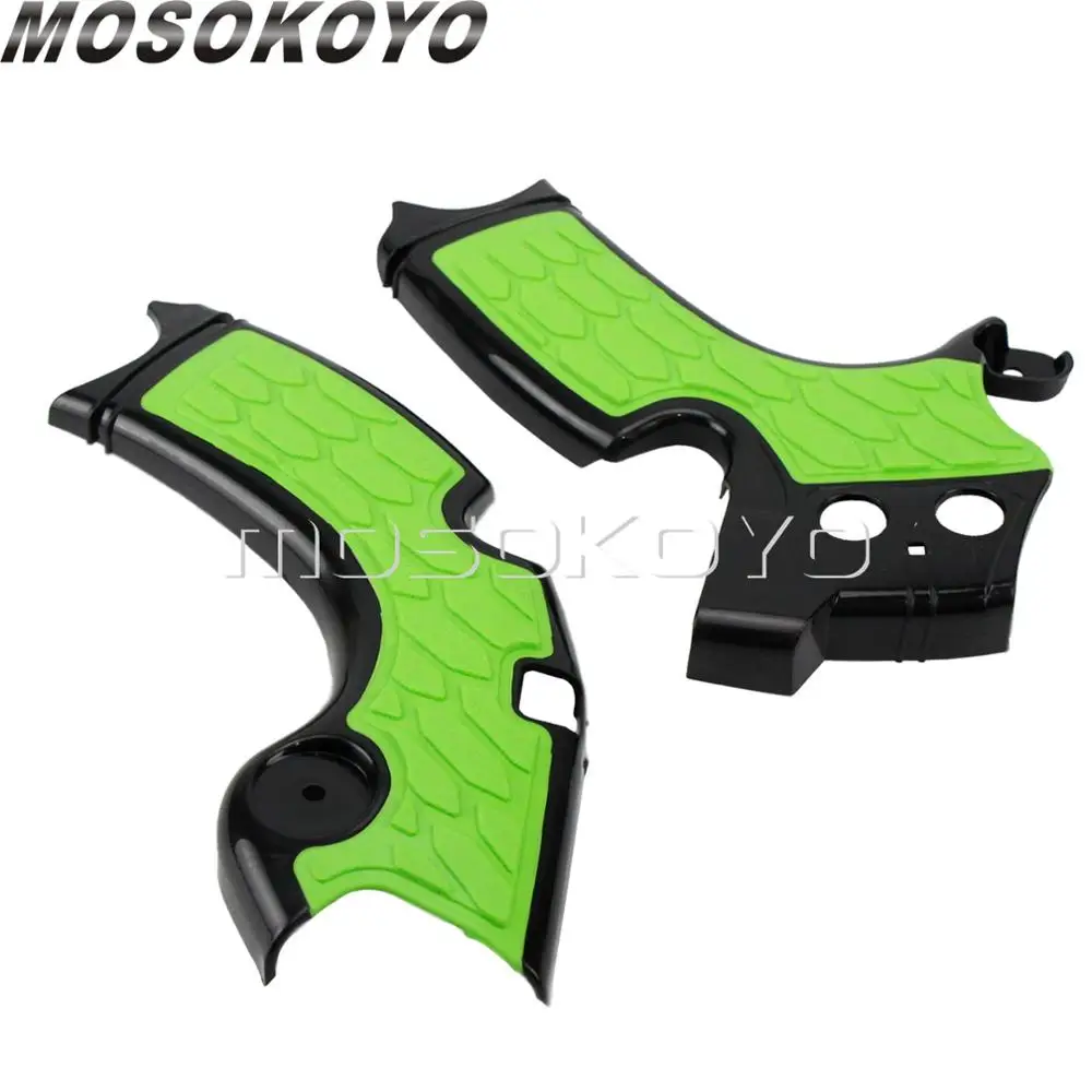 Зеленый Dirt Bike X-Frame Guard для Kawasaki KXF250 KX250F KX250- мотокросса X Захваты защитная рамка - Цвет: black green