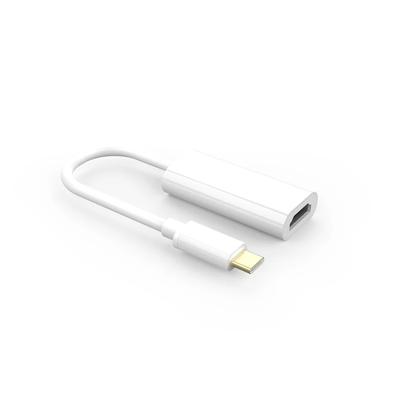 LHMZNIY usb type C к HDMI Кабель-адаптер USB-C к HDMI конвертер «Папа-мама» для MacBook/huawei Matebook - Цвет: White