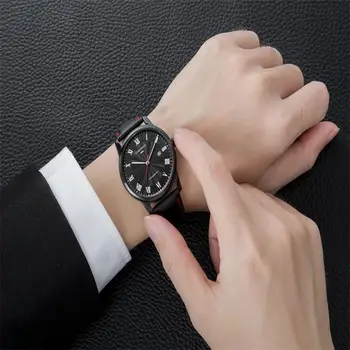 

Hot Selling Watch Japan Movement Leather Belt Business Calendar Waterproof Quartz Watch