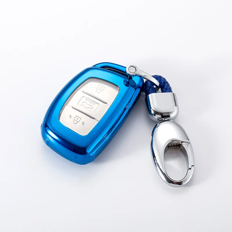 

Soft TPU keychain keyring car key case for Hyundai i10 i30 i30 HB20 IX35 IX35 IX45 TUCSON Avante car key cover accessories