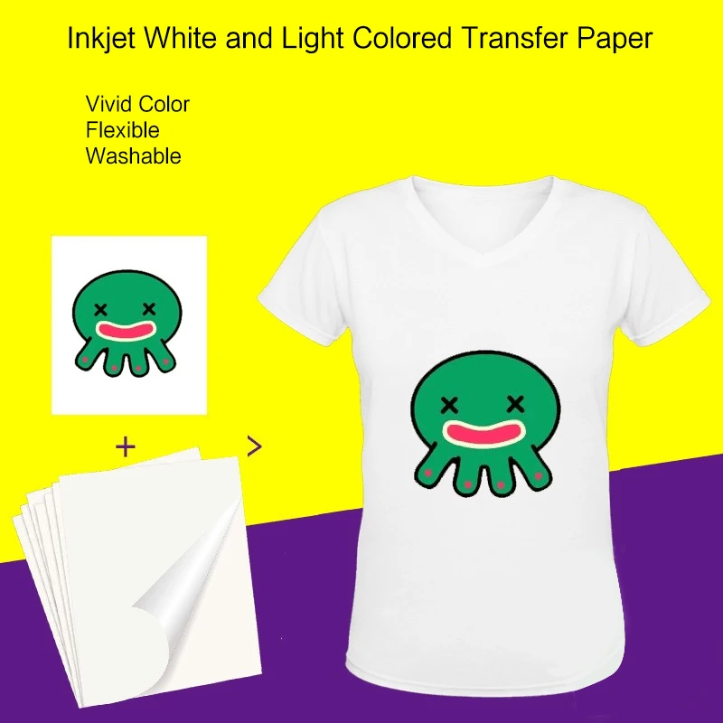 10 Sheets Heat Transfer Paper For Dark Fabric Light Fabric For T Shirts Iron  Paper For Clothing For Inkjet&Laser Printer A4 - AliExpress