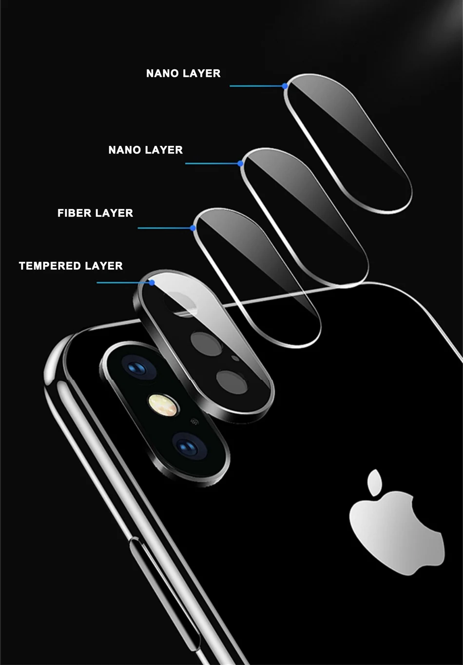 Закаленное стекло для iPhone 11 Pro X XS Max стеклянный объектив камеры протектор экрана для Apple iPhone11 Pro Max Защитная стеклянная пленка