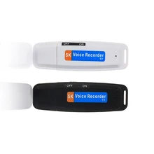 Voice-Recorder Flash-Drive Portable 32GB for Meeting Lesson Interview Black White Slot