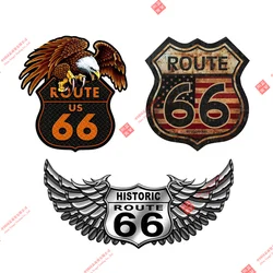 Creative Retro Route 66 Car Stickers Racing and Helmet Decals High Quality RV Motorcycle Guitar Piano Laptop PVC Vinyl Stickers