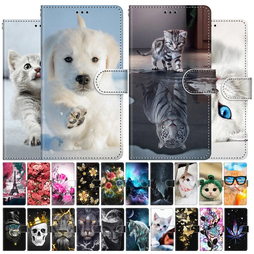 Fashion Leather Wallet Flip Phone Cover Xiaomi Redmi 7 6 5 Plus Case For GO Pro/Mi A2 Lite Card Stand Covers | Мобильные телефоны и