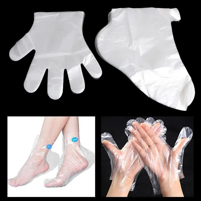 PE Paraffin Wax Bath Liners Hand And Foot SPA Mask Bags Socks Gloves Cover Care