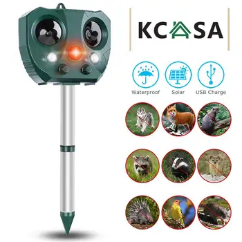 

Solar Ultrasonic Animal Repeller Outdoor Waterproof Pest Repeller Snake Cat Dog Bird foxes Dispeller Repellent Keep Animals Away
